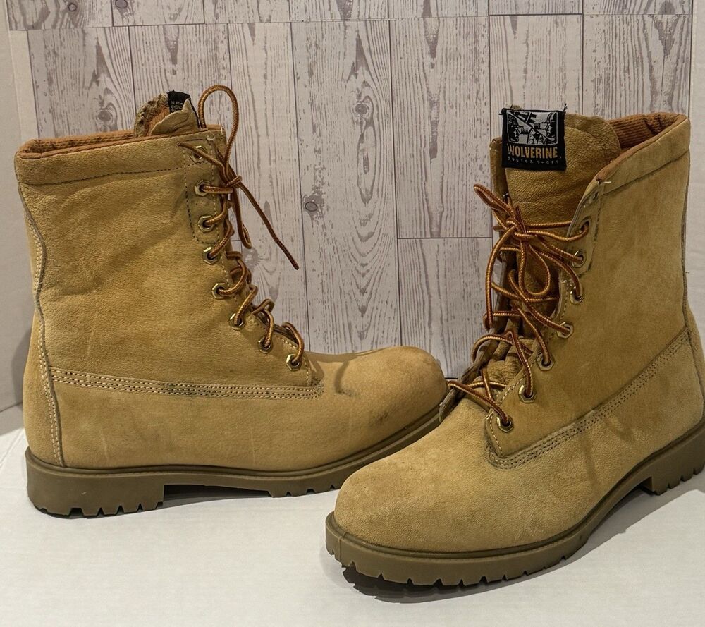 Wolverine USA Made womens 10 M Boots Suede Wheat Insulated Oil Resistant